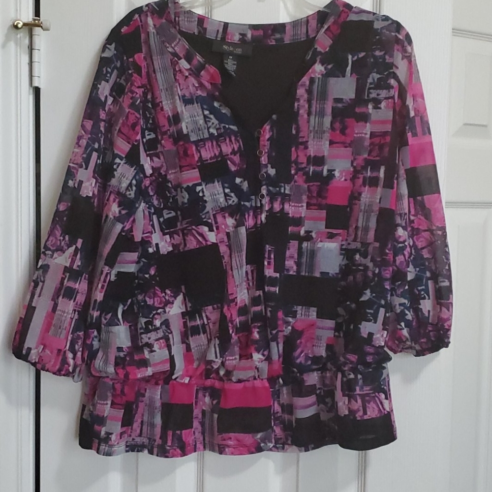 Abstract Print Blouse